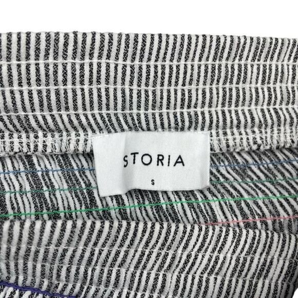 STORIA Smocked Rainbow Thread Ruffle Pull-On Mini Skirt Sz Small - Picture 6 of 8